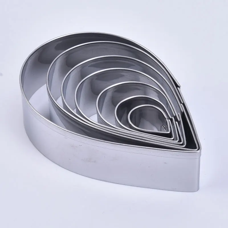 7Pcs Clay Cutter Stainless Steel Drop Round Ceramic Pottery Designer DIY Polymer Clay Craft Cutting Mold for Jewlery Pendant polymer clay tools clay sculpting tools clay craft tool
