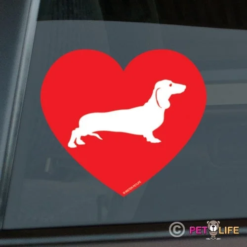 Love стикер с таксой Die Cut Vinyl - wiener dog автомобильные наклейки | Автомобили и мотоциклы