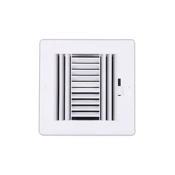 

General 4-Way W6" x H6" Bright White Plastic Sidewall Ceiling Register Air Grille Air Vent Ventilation Grille Aeration Grille