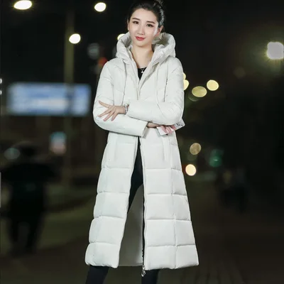 Зимняя женская куртка, новинка, пуховик с хлопковой подкладкой, плотное теплое пальто с капюшоном, модное пальто, большие размеры, женские парки, S-6XL