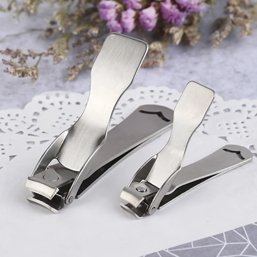Professional Nail Clippers Splash-Proof Stainless Steel Wide Jaw Opening Manicure Fingernail Cutter Ingrown Toenail Scissors