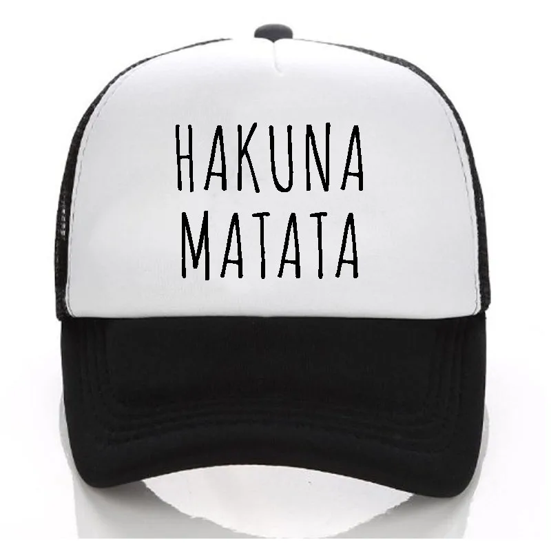 Детские кепки от солнца Hakuna Matata для взрослых женщин HAKUNA MATATA trucker cap Summber бейсбольные шапки для детей Лев Король Snapbacks мальчиков