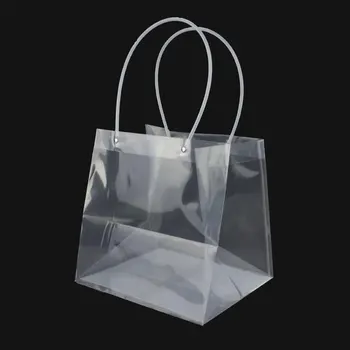 

Transparent Cake Box With Handle Clear Boxes For Packaging Square Long Handle Bag Plant Flower Bag Cake Dessert Packaging Bags