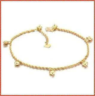 

Bohemia Love Heart Charm Anklet Foot Jewelry Gold Plated Anklets For Women Girls