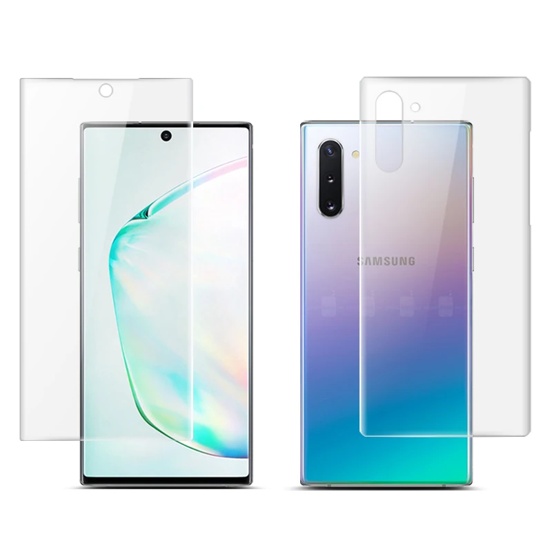 1pcs front 1pcs back Imak Гидрогелевая пленка для SS Galaxy Note 10/10 Pro/10 Plus защита экрана полное покрытие мягкий прозрачный передний, задний Защитный фильм - Цвет: 1pcs front 1pcs back