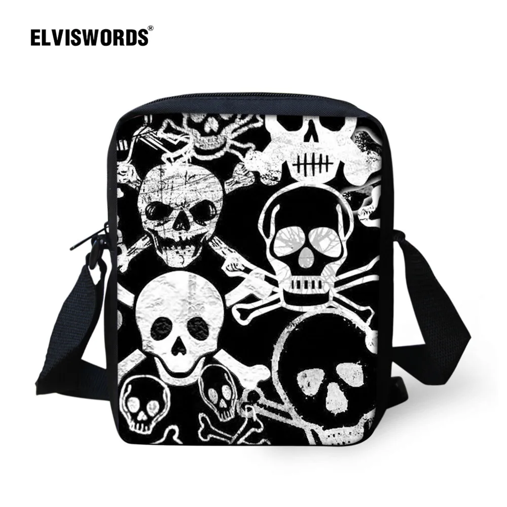 Сумка мессенджер ELVISWORDS для мужчин и женщин Готическая сумка через плечо с