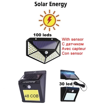 

LED Solar Ligh Solar Power PIR Motion Sensor Wall Light Waterproof IP65 Outdoor Security Lamp Garden Street Light indoor home st