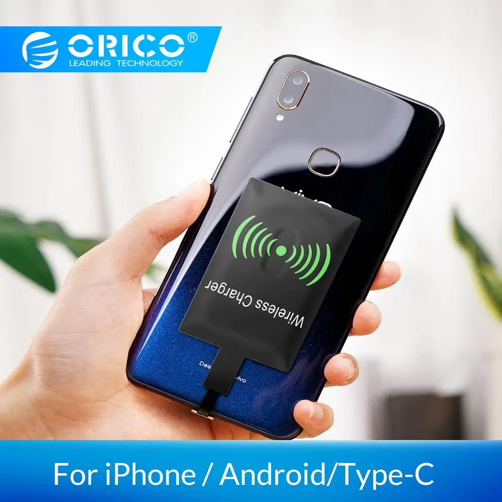 

ORICO QI Wireless Charger Receiver For iPhone Wireless Charging Receiver for Micro USB Type-c Phone