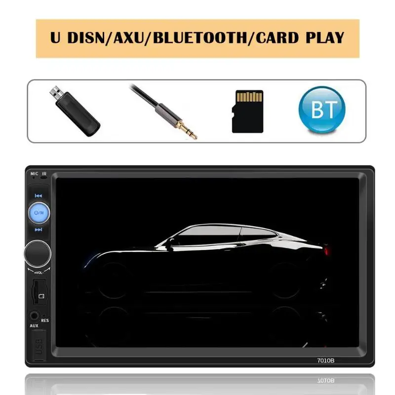 SWM T7010B стерео Bluetooth USB FM радио головное устройство в тире приемник