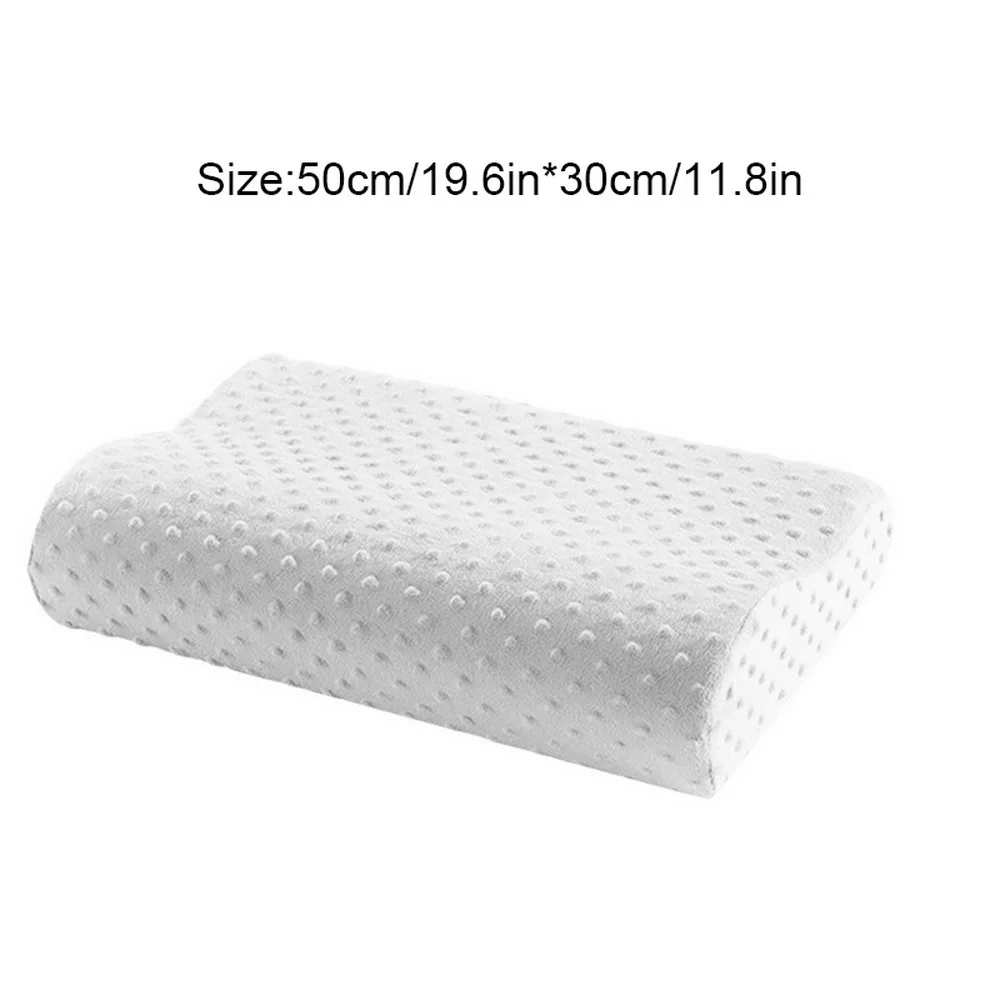 1pc Memory Foam Pillow Orthopedic Pillow Fiber Slow Rebound Soft Pillow Massager Bedding Neck Pillows For Cervical Health Care - Цвет: white1 50x30cm