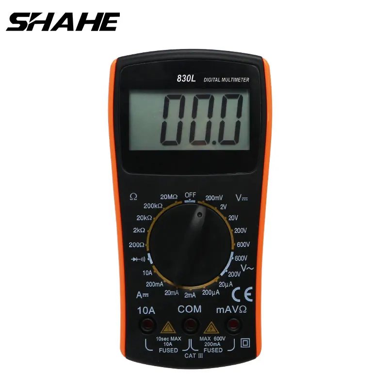 Цифровой мультиметр shahe VC830L 2000 счетчиков цифровой амперметр вольтметр