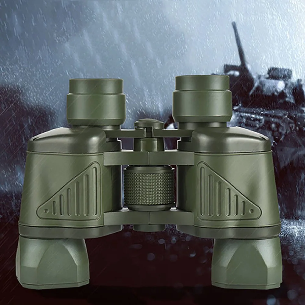 Portable Binoculars 50x50 10KM Wide Angle Outdoor Telescope Waterproof ArmyGreen Military cs real game #2l25 (1)