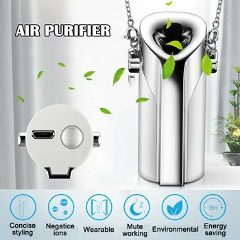 

Personal Wearable Air Purifier Necklace/mini Portable Air Freshener Ion/anion Generator/deodorant/smoke Removal Dust