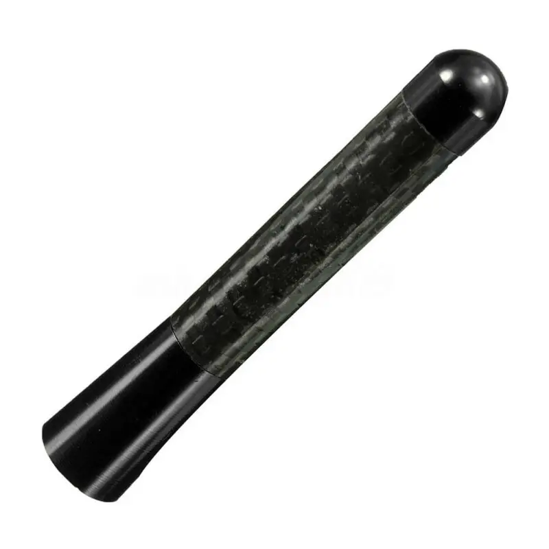 Black Carbon Fiber Aluminum Alloy Antenna with Stud Bolts Plastic Rings Car decoration accessories car screw-in antennas