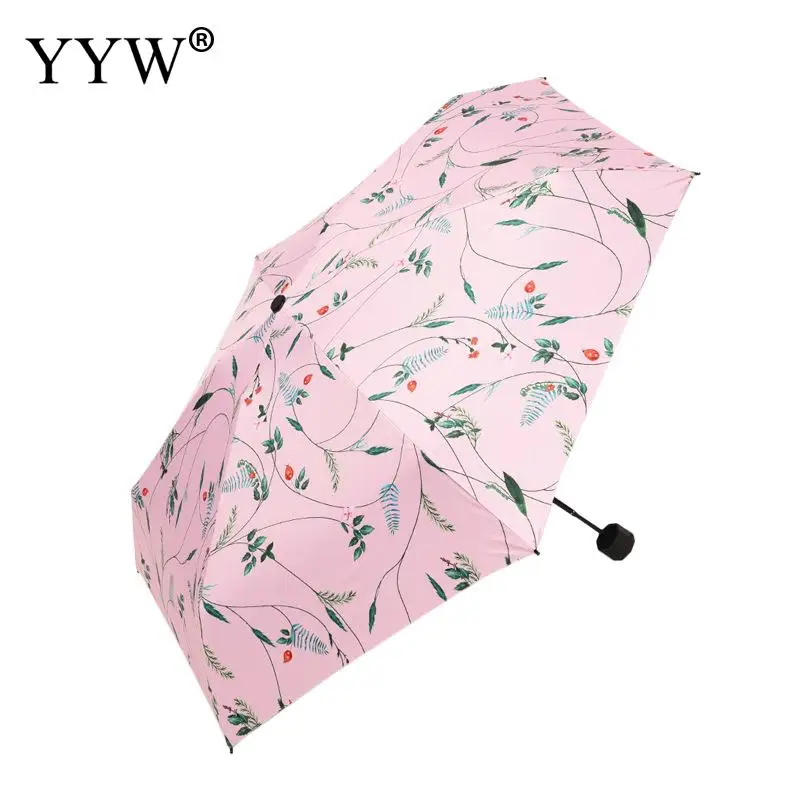 5 folding pink Скандинавский Миниатюрный Складной Зонт женский мужской Карманный Маленький зонт Анти-УФ Зонты Зонтик Paraguas мини солнце Ambrella путешествия - Цвет: 5 folding pink