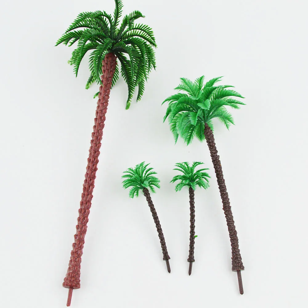 4,5 см миниатюрная архитектурная пластиковая Пальма Модель Дерево миниатюрные пальмы для Морские Пейзажи