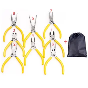 

8Pcs Jewelry Making Plier Multi-type Anti-slip Handle Wire Wrapping Cable Cutter