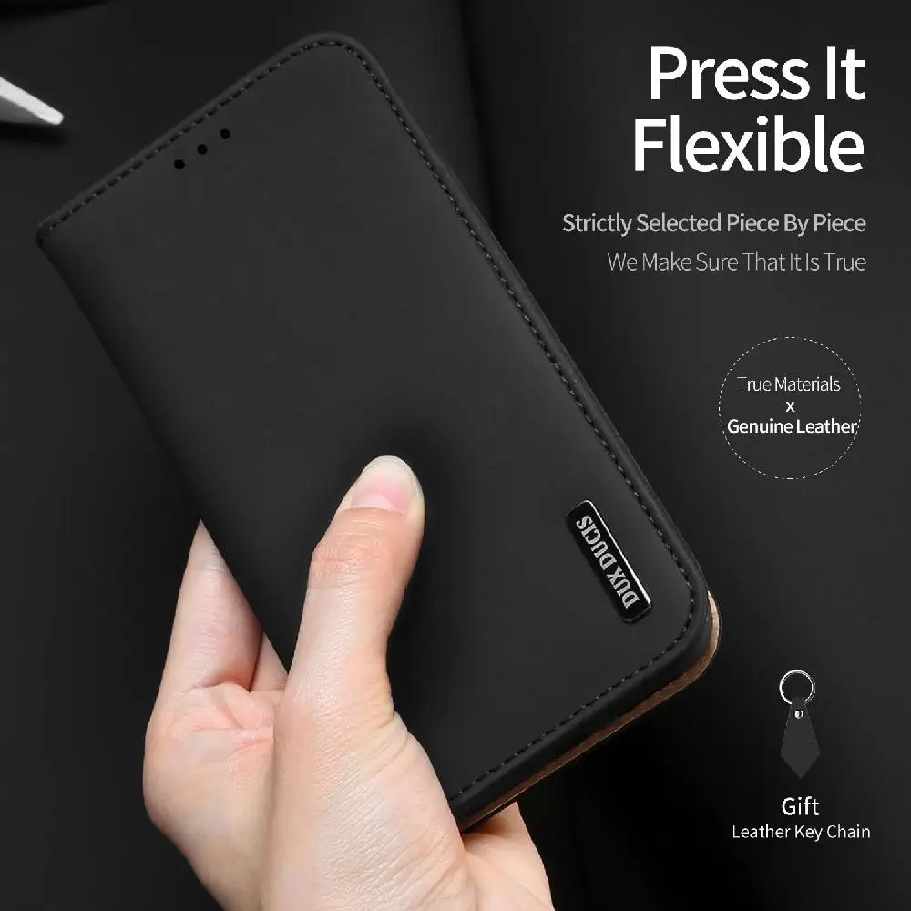 

DUX DUCIS For Huawei P30 pro Luxury Genuine Leather Magnetic Flip Cover Full Protective Case with Bracket Card Slot r20