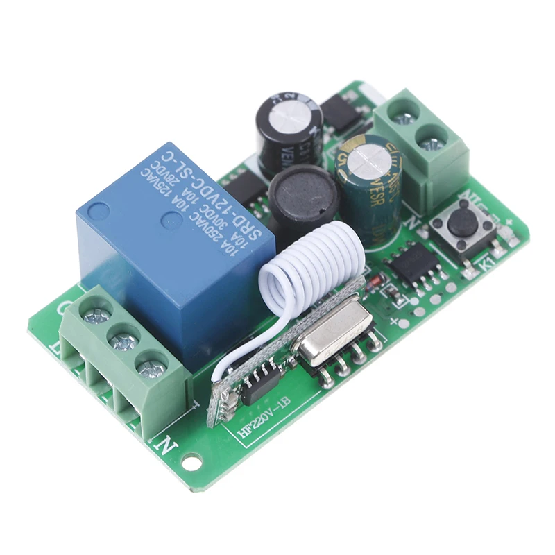 1PC AC 85V-220V 1-Channel Wireless Rf Remote Control Receiver Relay Switch 433mhz Switches