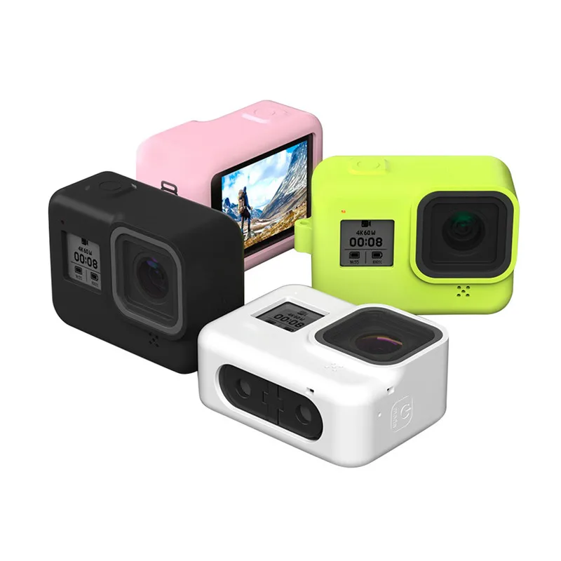 Силиконовый чехол для Gopro Hero 8, черный чехол, защитный чехол для Gopro 8, аксессуары для спортивной экшн-камеры