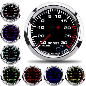 

2" 52mm Racing Car Turbo Boost Gauge -30~30 PSI Adjustable Auto Turbo Boost Controller 7 Colors gauges truck meter pointer