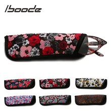 Iboode с цветным Ретро принтом футляр для очков сумки Модная Портативная тканая сумка для хранения очков для чтения сумка Контейнер