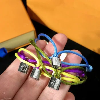 

Top Quality Simple Tricolor Steel Circle Tricyclic 13 Colors Rope Bracelet Bracelets for Men Women Gift Fashion Jewelry