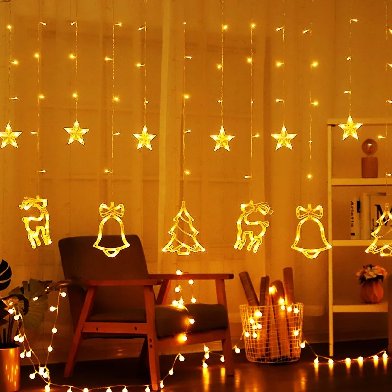 

Outdoor Bell Tree Fairy String LED Light Garland Christmas Light Wedding Room Decorative Waterproof New Year Holiday Lighting