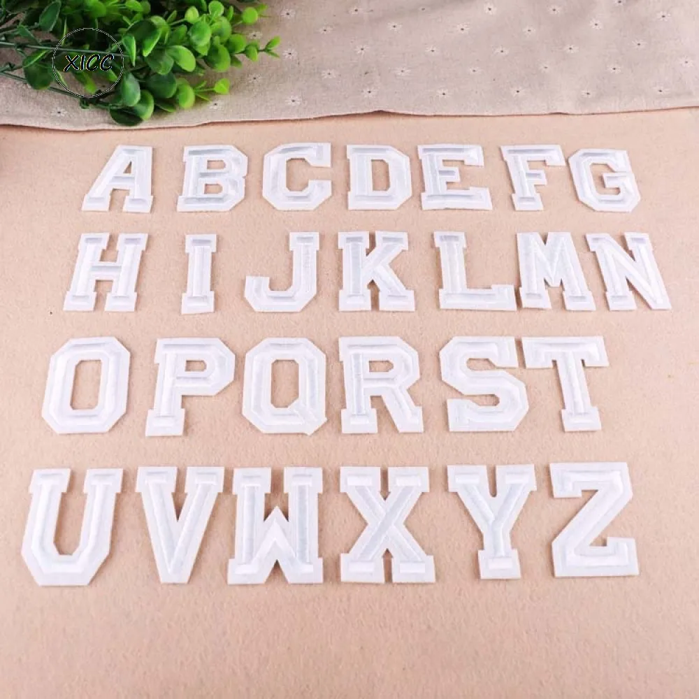 T N Black A To Z Embroidery English Alphabet Letter Patches Name Diy Sticker Clothing Badge Paste For Clothes Bag Pant Shoe Diy Patches Aliexpress