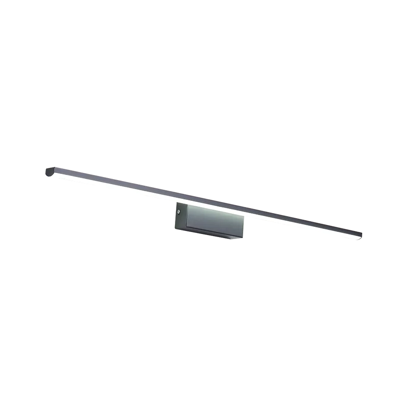 Современные светодиодные зеркальные светильники из алюминия AC85-265V, современная настенная лампа для ванной комнаты 40 см 60 см 80 см 100 см матовый черный/белый цвета