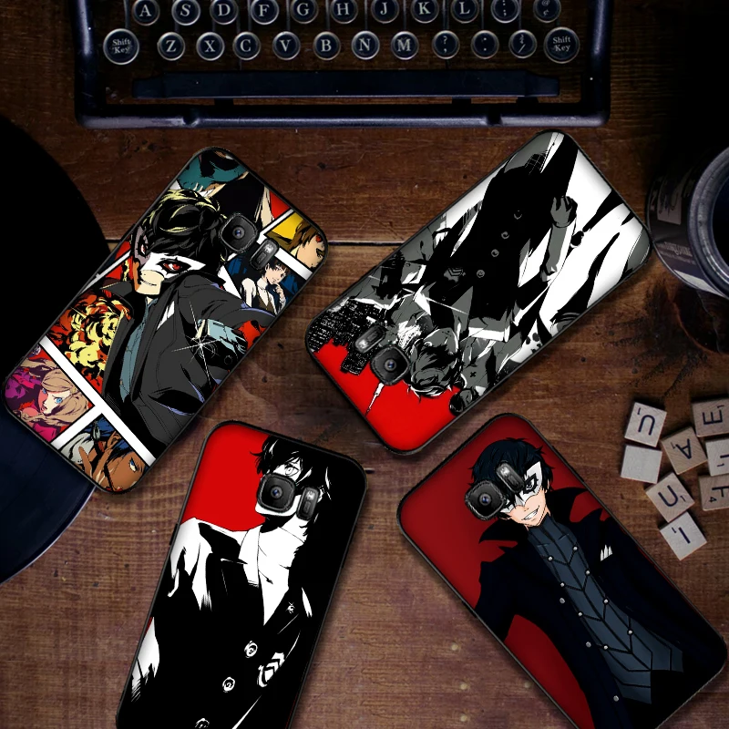 Soft Silicone Phone Case For Samsung S6 S7 Edge S8 S9 S10 PLUS NOTE 8 9 M10 20 30 Cover Japanese horror graffiti manga Persona | Мобильные