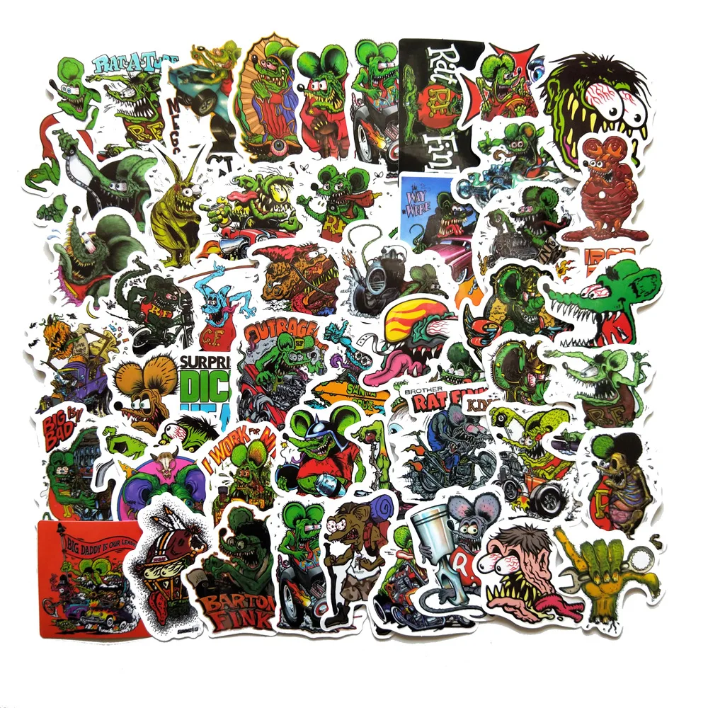 10/30/50Pcs Rat Fink Stickers for Suitcase Skateboard Laptop Luggage Fridge Phone Car Styling DIY Decal Sticker