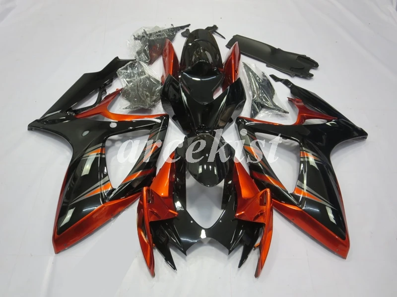 4 подарки ABS мотоцикл Полный обтекатели комплект подходит для Suzuki GSX-R 600 750 2006 2007 06 07 GSXR600 GSXR750 Пользовательские красный черный