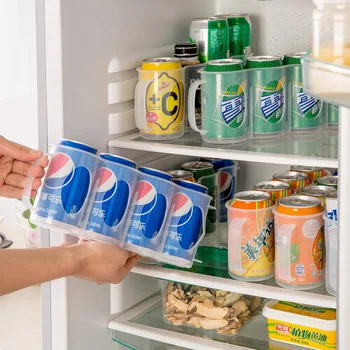 

Refrigerator Storage Box Cola Beverage Space-saving Finishing Four Case Organizer Home Kitchen Organizer Kitchen Accessories