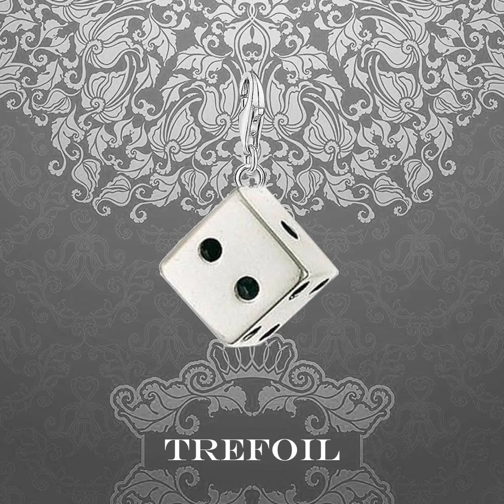 

Lucky Dice Pendant 925 Sterling Fashion Classic Cool Men And Women Celebrity Style Simple Design Non-mainstream Sense Pendant Fa