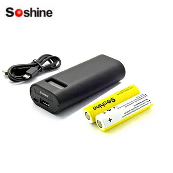 

Soshine E4S 18650 x2 LCD Portable Power Source Bank and Charger With Soshine 18650 3.7V 3400mAh 3C Li-ion Rechargeable Battery