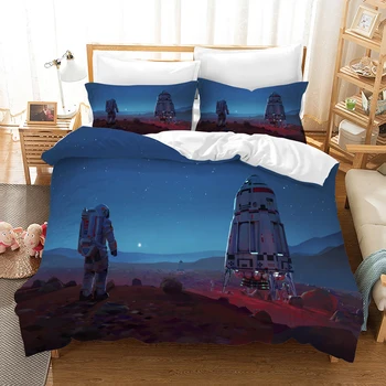 

The Astronauts 3d Bedding Set Duvet Covers Set Pillowcases Cosmonaut Taikonaut Comforter Bedding Sets Bedclothes Bed Linen
