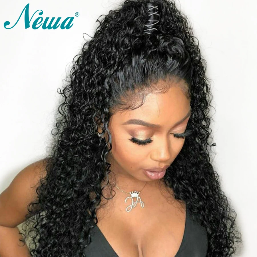 

Newa Hair 360 Lace Frontal Wig Curly Remy Hair Lace Front Human Hair Wigs For Black Women Brazilian Lace Front Wigs Pre Plucked
