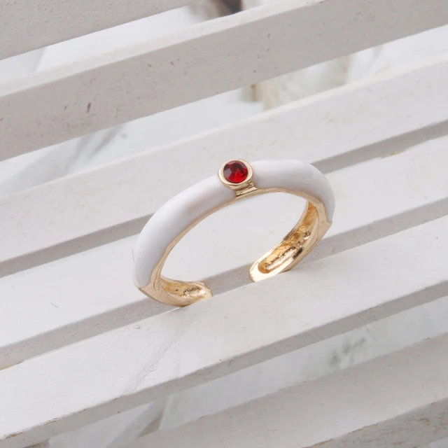 NeeFuWoFu Y2K Multicolor Enamel Dripping Oil Open Ring For Women, Adjustable  Gold Plated Chunky Finger Rings Party Jewelry Champagne Gold