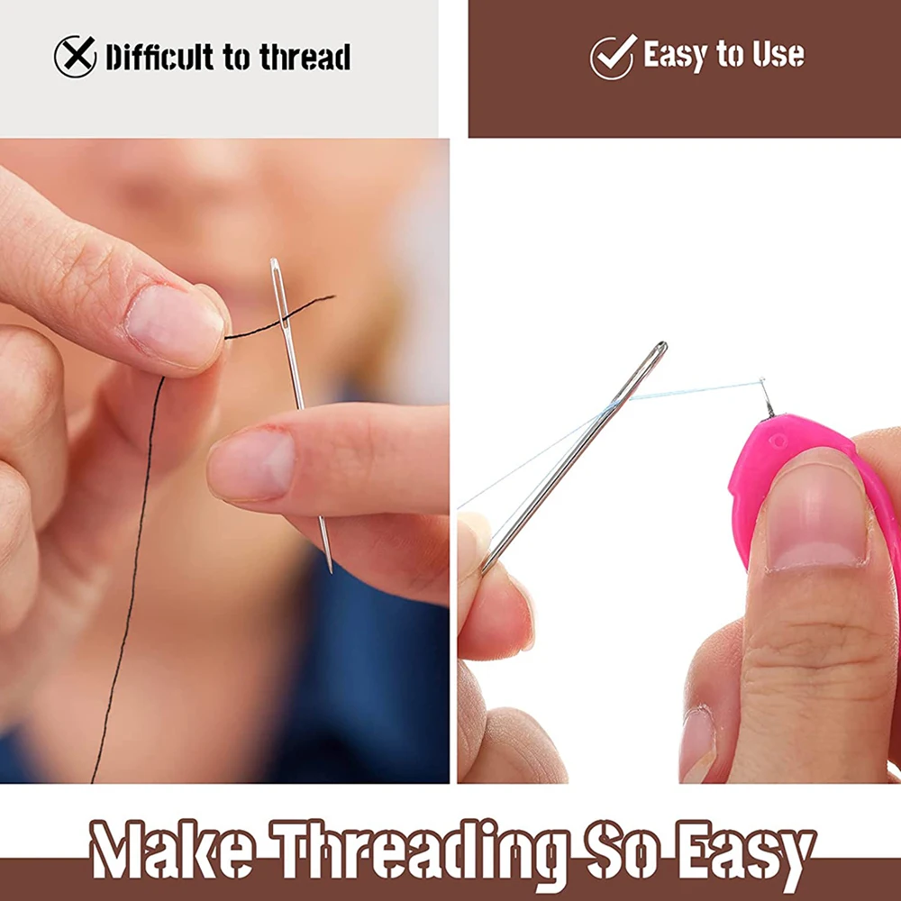 Needle Threaders for Sewing Simple Needle Threader Tool Small Eye Needle  Plastic