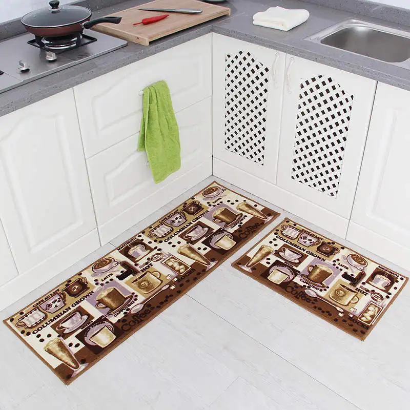 Modern Sponge Lining Absorb Water Long Kitchen Mat - Bath Carpet