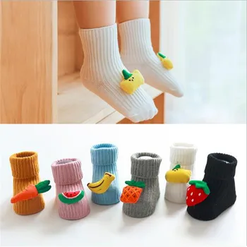 

Loverly Cartoon Baby Socks Non-slip Floor Socks Infants Cotton Socks Cute Fruit Soft Kids Boys Girls Socks