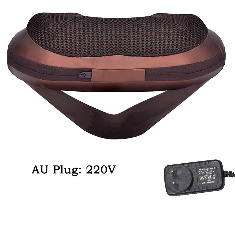 AU Plug 220V Многофункциональная домашняя электрическая инфракрасная терапия для шеи, плеч, спины, Массажная подушка для шейного позвонка, расслабляющий вибратор, массажер - Цвет: AU Plug 220V