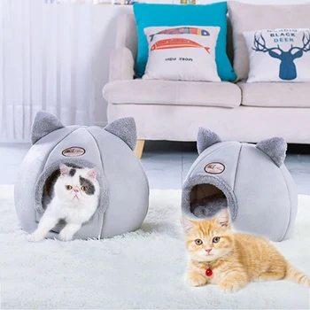 

Pet Kennel,Cat and Dog Warm and Plush in Winter Deep Sleep Semi Closed Warm Kennel