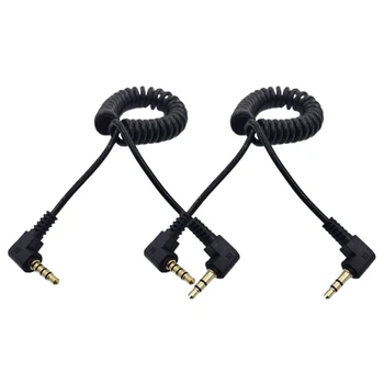 

2Pcs Microphone Conversion Line Microphones SC2 3.5mm TRS to TRRS Patch Cable