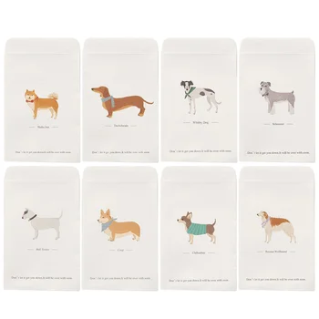 

3 Sets/24PCS Simple Cartoon Dogs Letter Envelopes Fashion Envelopes Letter Stationery for Home Office School