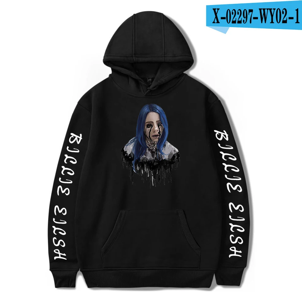 As picture Billie Eilish худи с принтом для женщин и мужчин, свитер, пуловер на осень и зиму для мальчиков и девочек, удобная теплая куртка - Цвет: As picture