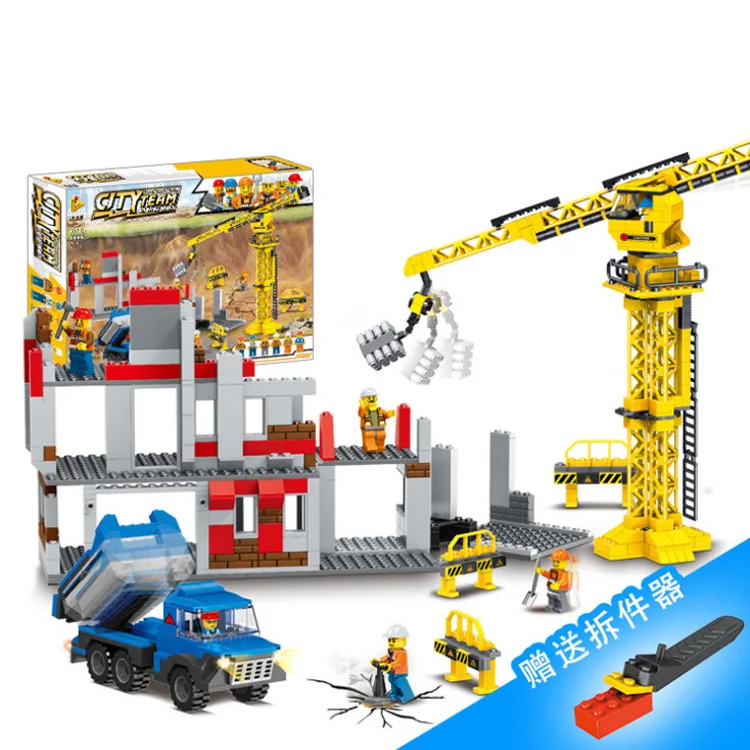 

City Builder Engineering Motorcade ENLIGHTEN Educational Assembled Inserted Building Blocks DIY Interactive Plastic Toy