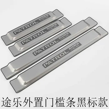 

NEW Original Quality Light car Door Sill Scuff Plate Car Covers For Nissan Patrol Y62 2012- 2018 Car Styling Accessories