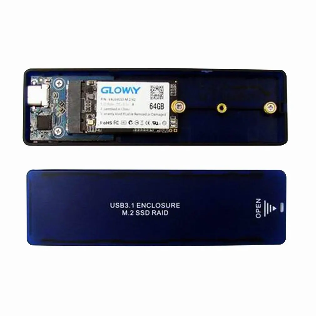 M2 SSD чехол NVME корпус M.2 для usb type C 3,1 SSD адаптер для NVME PCIE NGFF SATA M/B Ключ SSD диск коробка M.2 SSD чехол